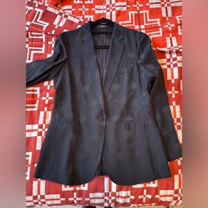 Theory Black Rose Jacquard Blazer